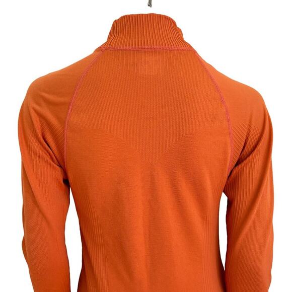 PATAGONIA Midweight Zip Neck Capilene Base Layer Top in Pumpkin Orange SZ L - Picture 5 of 9